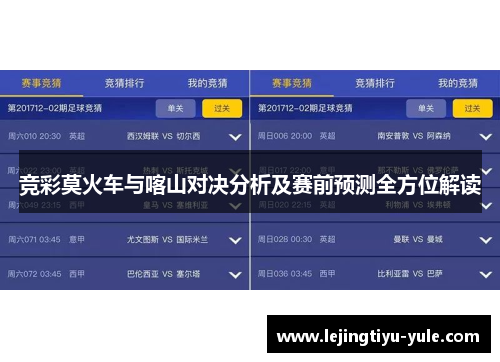 竞彩莫火车与喀山对决分析及赛前预测全方位解读